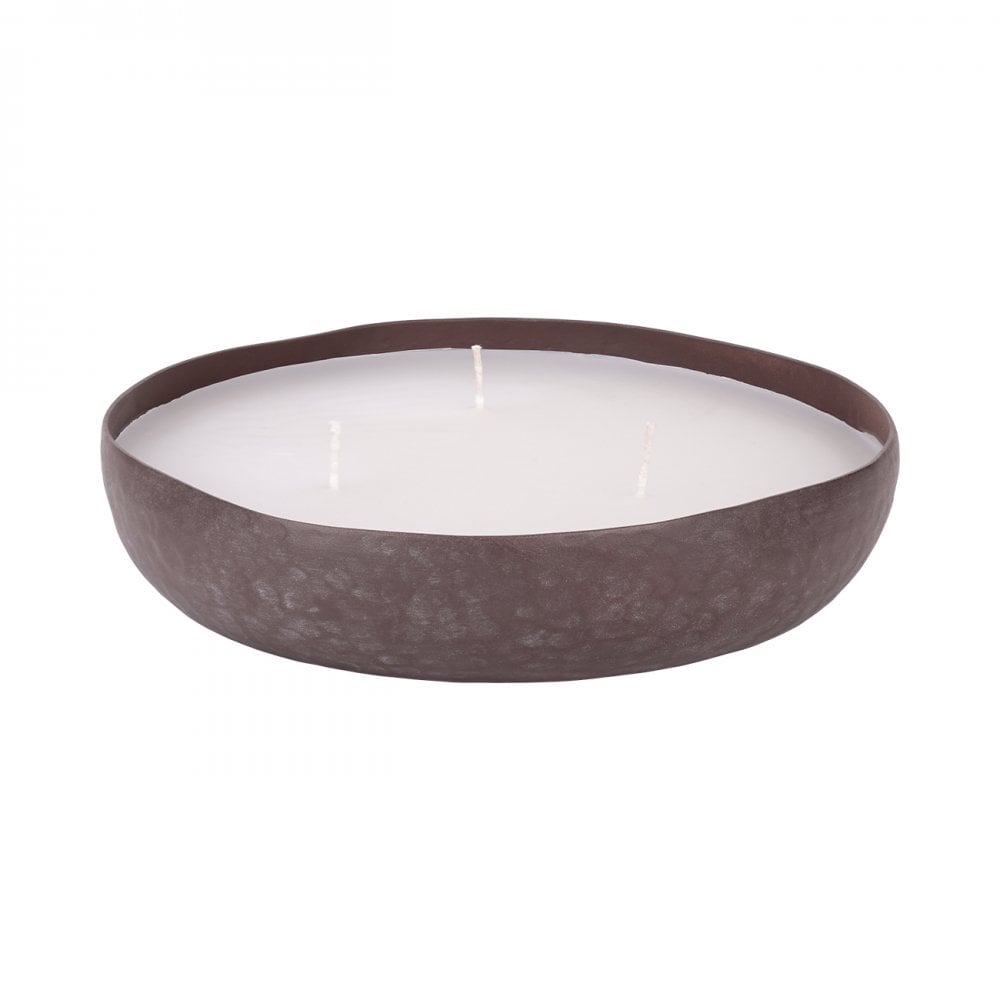 Samui Hammered Brown 3 Wick Candle Bowl by Libra Interiors