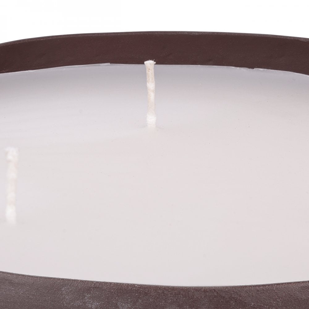 Samui Hammered Brown 3 Wick Candle Bowl by Libra Interiors