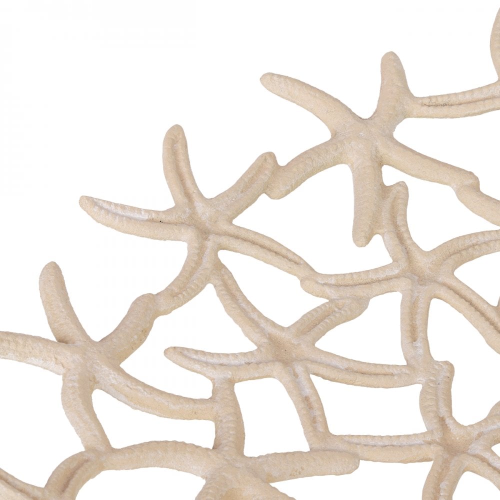 Seaside Starfish Beige Stonewash Shallow Bowl by Libra Interiors