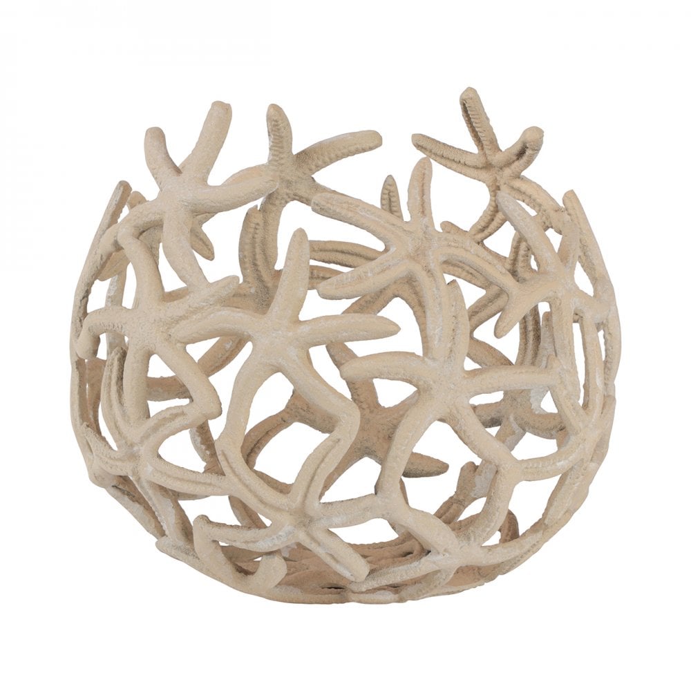 Seaside Starfish Beige Stonewash Deep Bowl by Libra Interiors