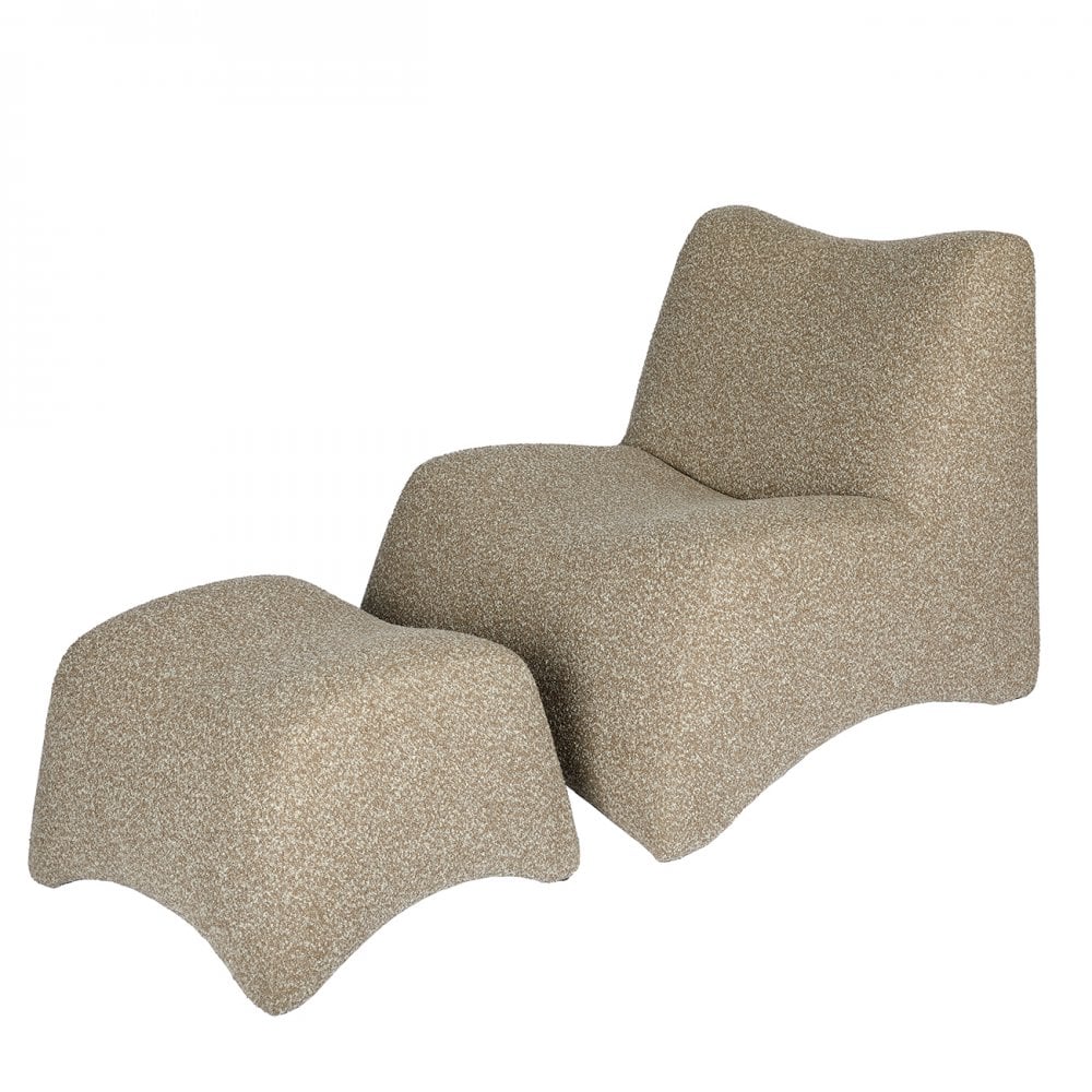 Bangkok Upholstered Occasional Chair and Stool by Libra Interiors