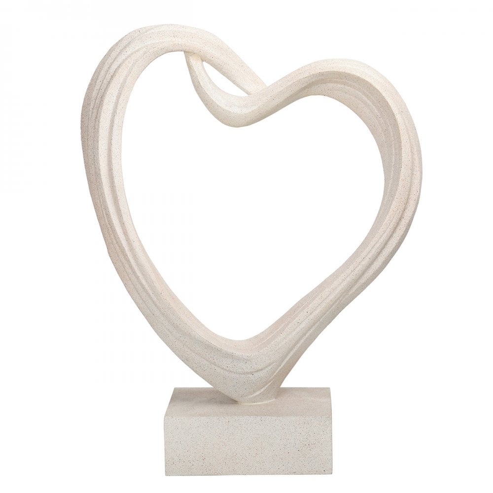 Aven White Sculpted Heart by Libra Interiors