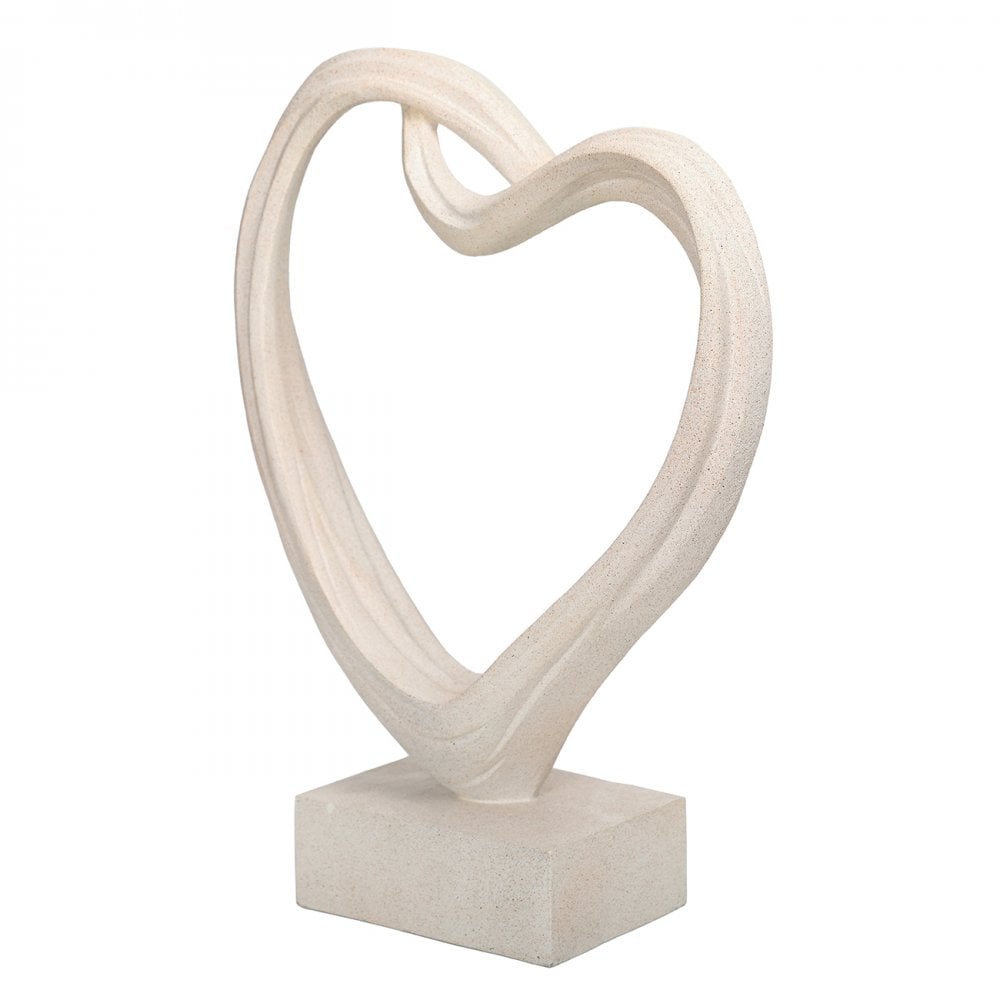Aven White Sculpted Heart by Libra Interiors