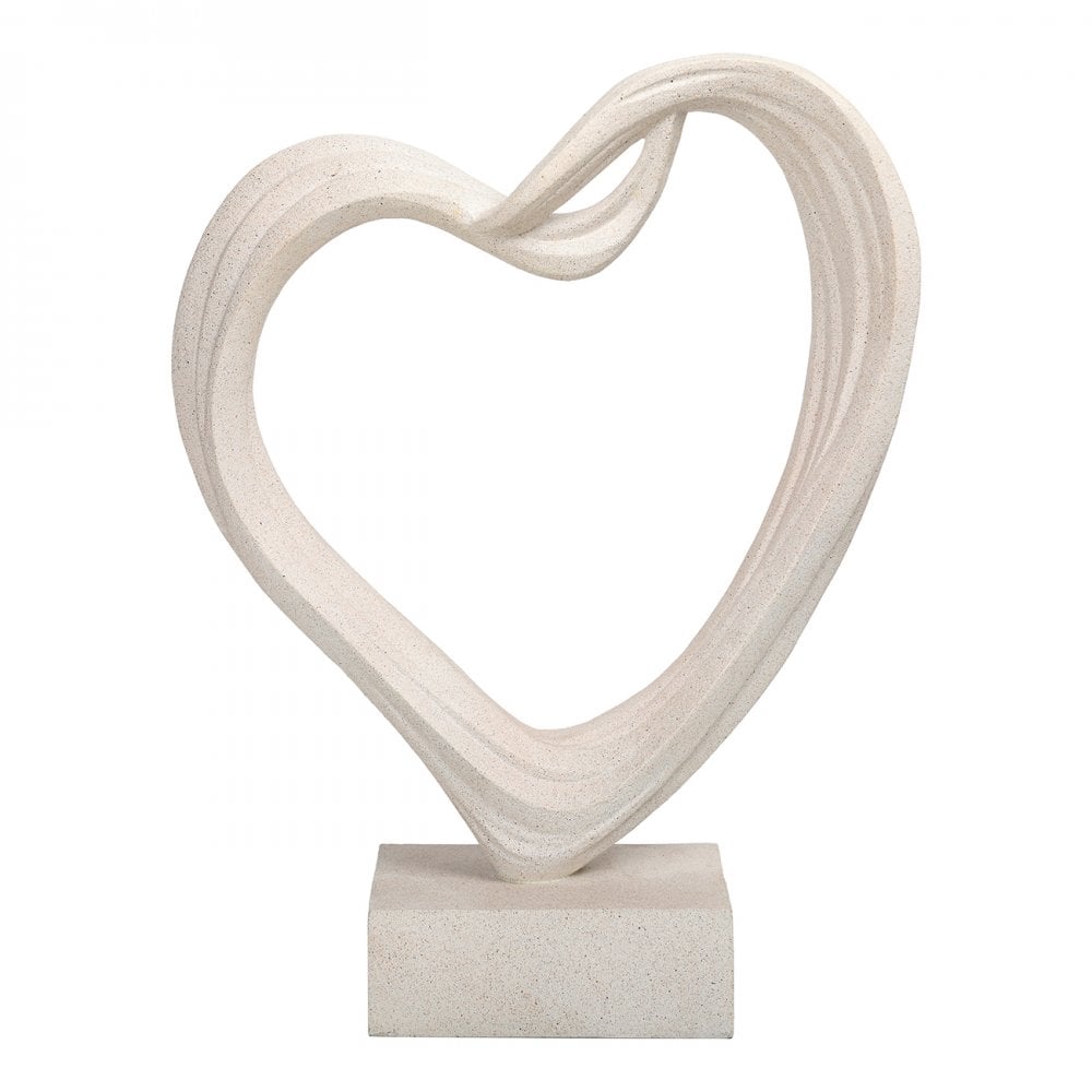 Aven White Sculpted Heart by Libra Interiors
