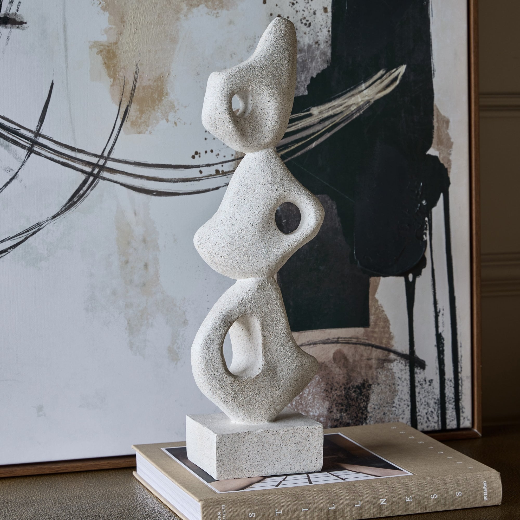 Aven Stacked Organic Forms Sculpture by Libra Interiors