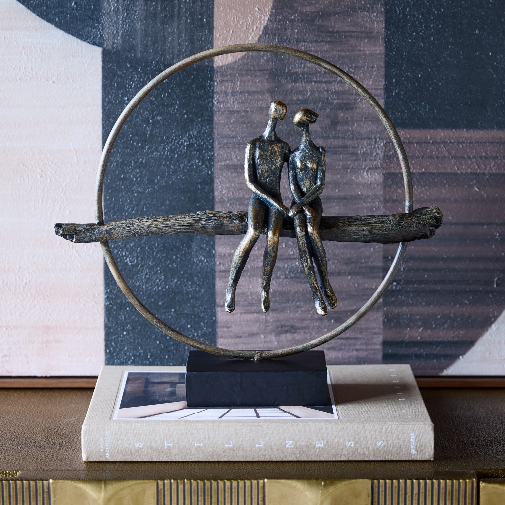 Circle of Life Couple Sculpture by Libra Interiors