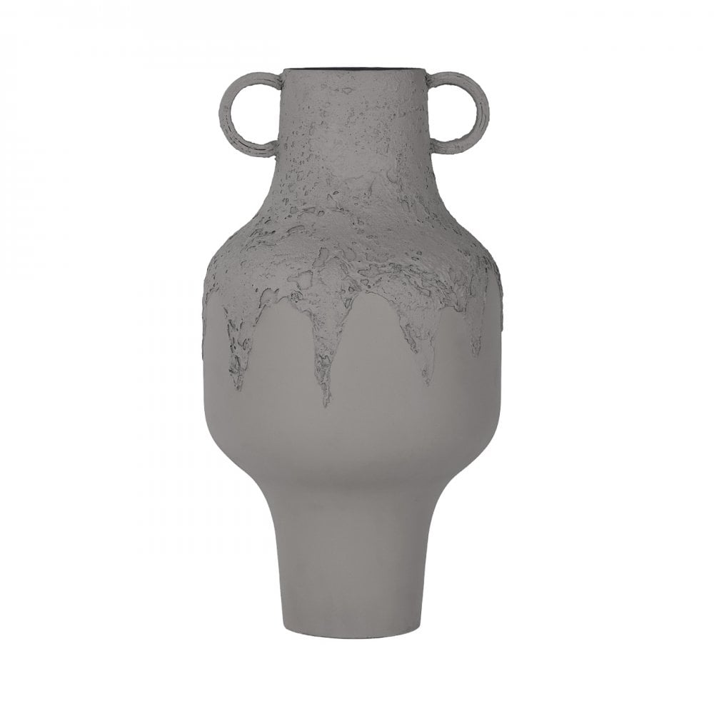Alora Brown Textured Metal Vase Tall by Libra Interiors