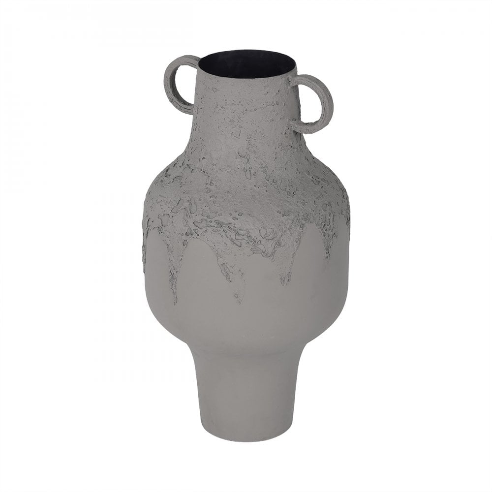 Alora Brown Textured Metal Vase Tall by Libra Interiors
