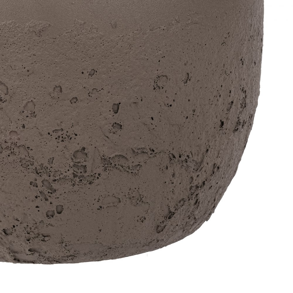 Alora Brown Textured Metal Vase Small by Libra Interiors