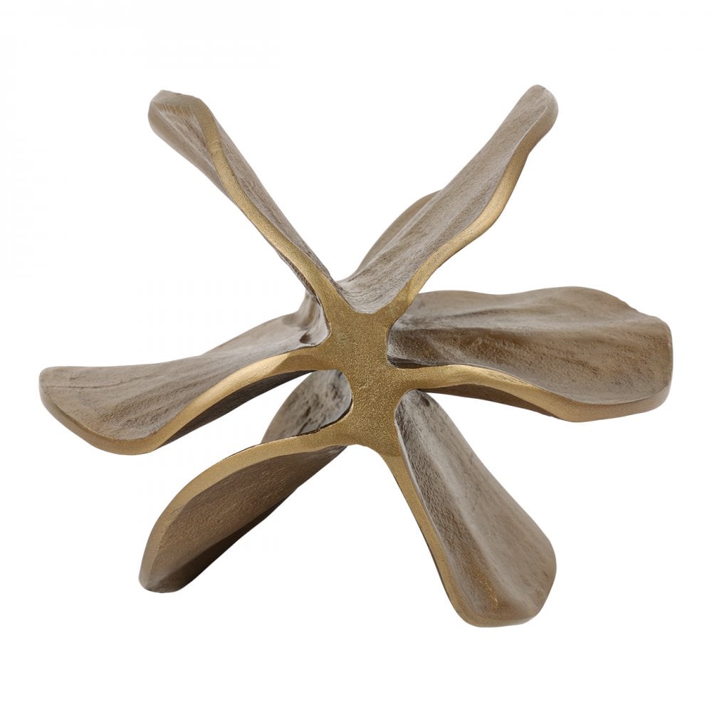 Ellie Large Bloom Brass Aluminium Sculpture by Libra Interiors