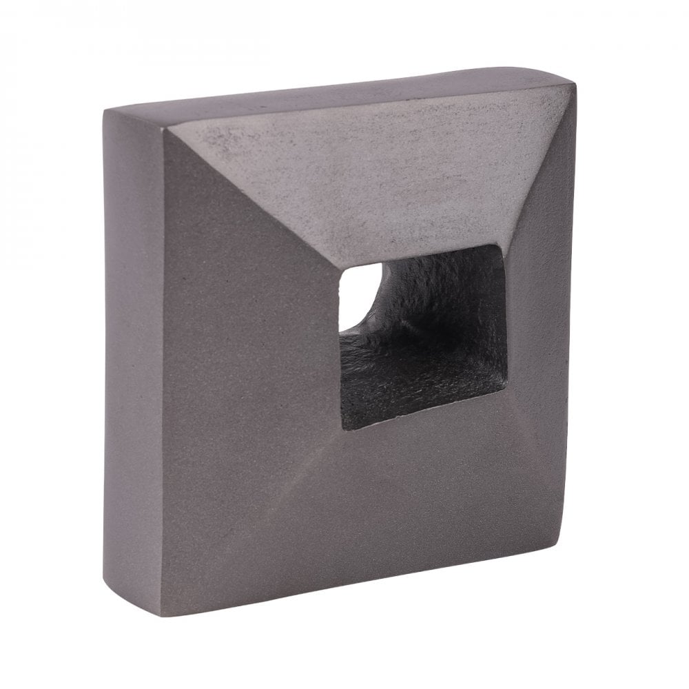 Geo Antique Lead Aluminium Set of 2 Bookends by Libra Interiors
