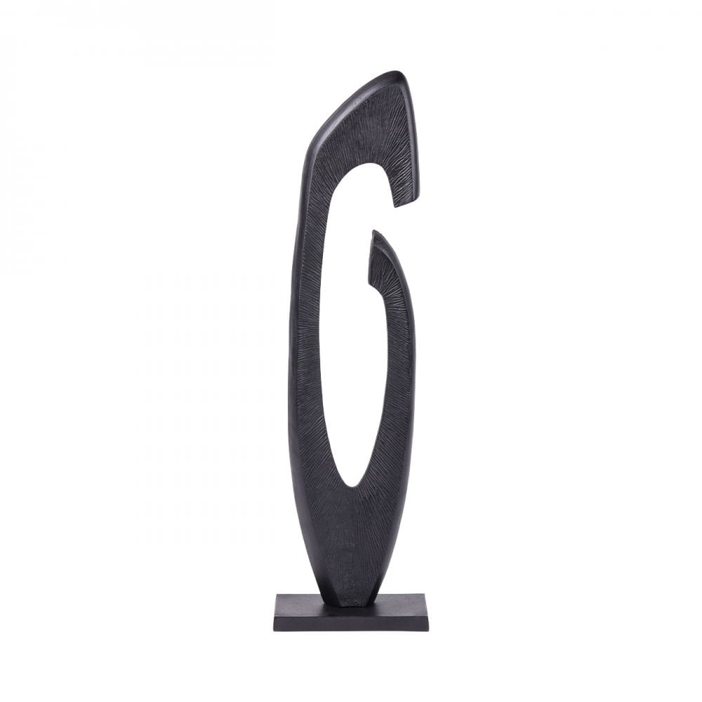 Axis Black Aluminium Sculpture 117cm by Libra Interiors
