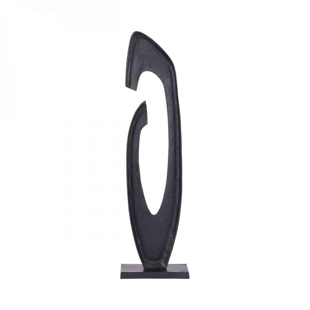 Axis Black Aluminium Sculpture 117cm by Libra Interiors