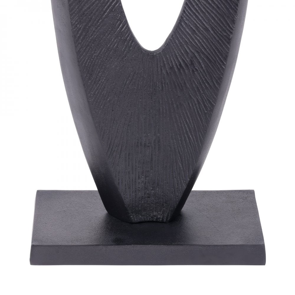 Axis Black Aluminium Sculpture 117cm by Libra Interiors