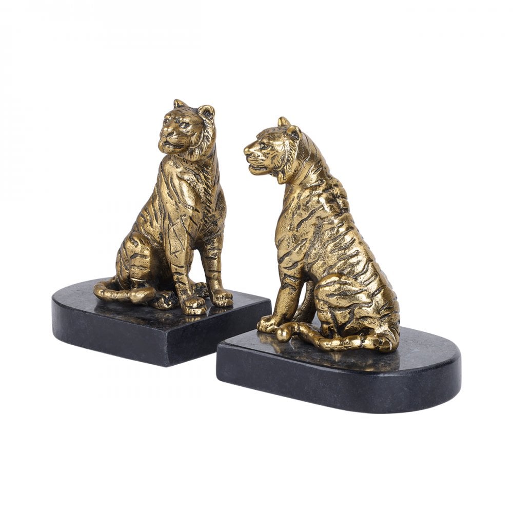 Kavari Tiger Granite Bookends Set of 2 by Libra Interiors