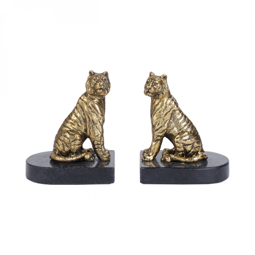 Kavari Tiger Granite Bookends Set of 2 by Libra Interiors