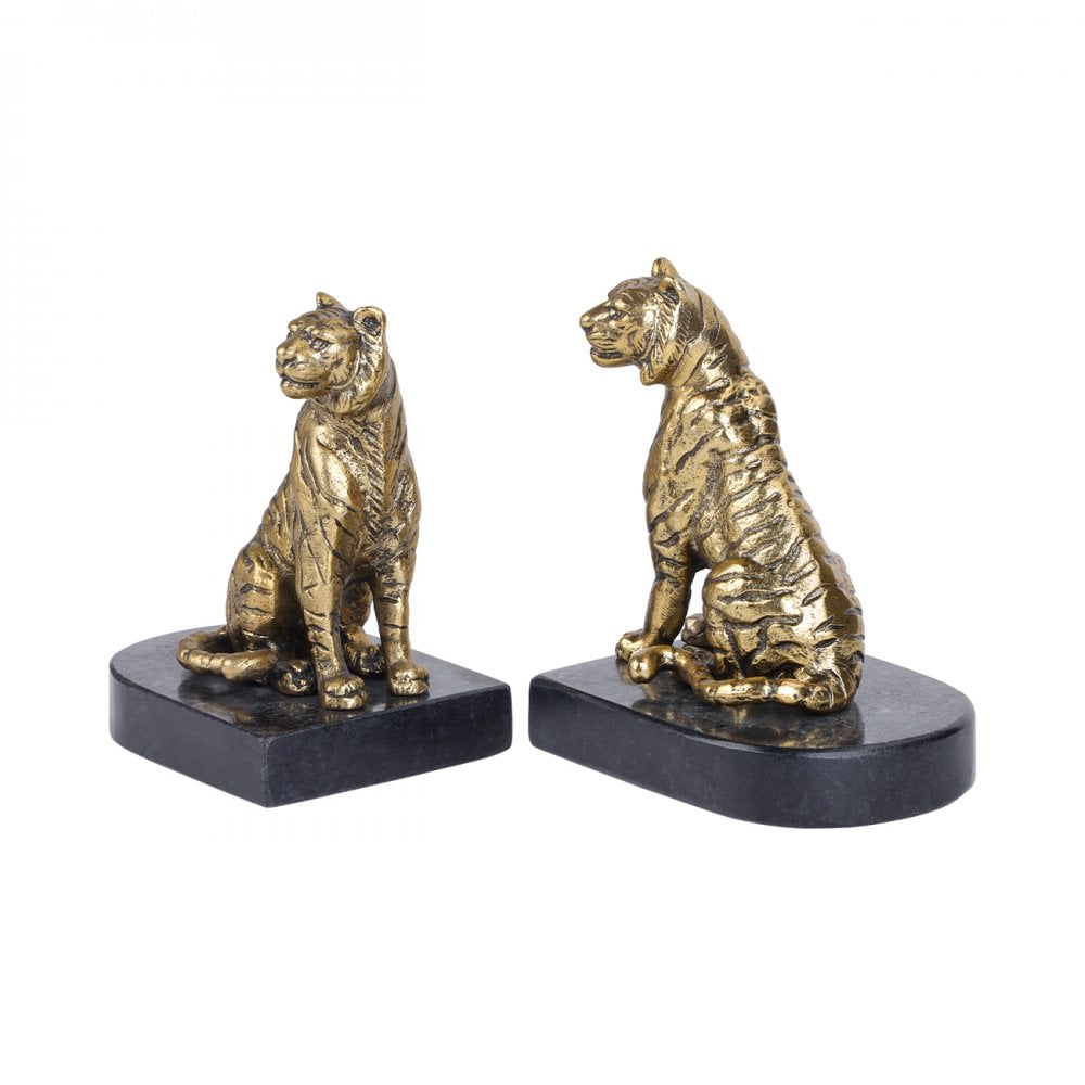Kavari Tiger Granite Bookends Set of 2 by Libra Interiors
