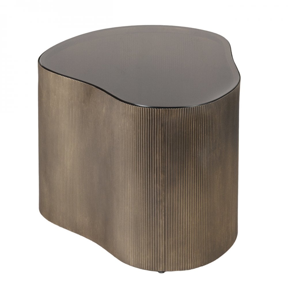 Cloud Brown Marble & Glass Coffee Table Set of 2 by Libra Interiors