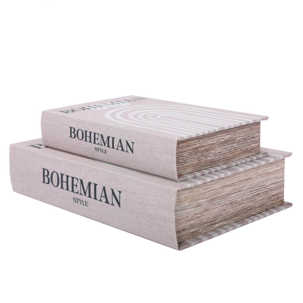 Bohemian Style Set of 2 Book Boxes by Libra Interiors