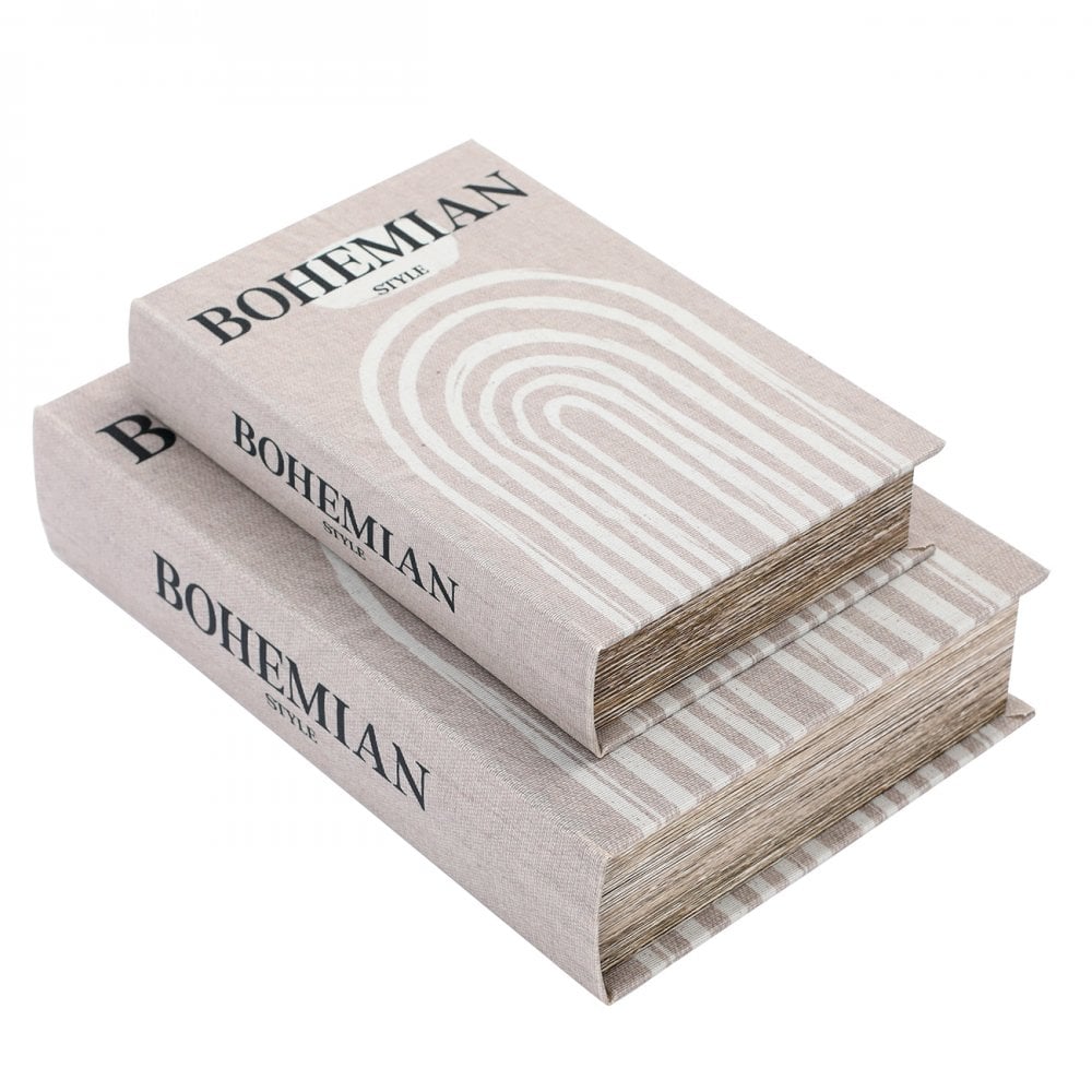 Bohemian Style Set of 2 Book Boxes by Libra Interiors