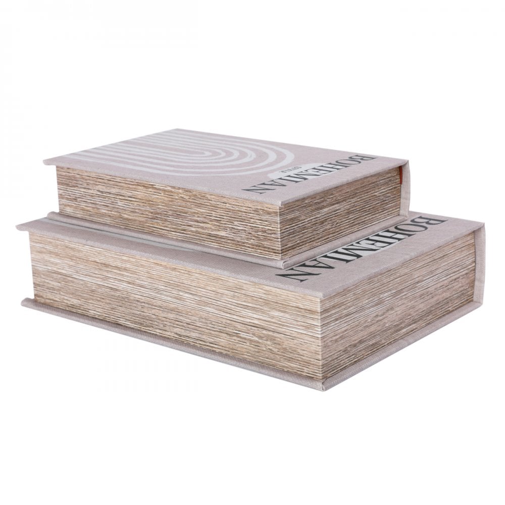 Bohemian Style Set of 2 Book Boxes by Libra Interiors