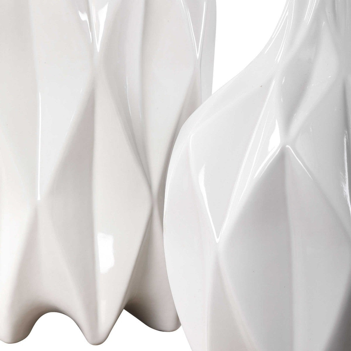 Klara White Bottles - Set of 2 by Uttermost