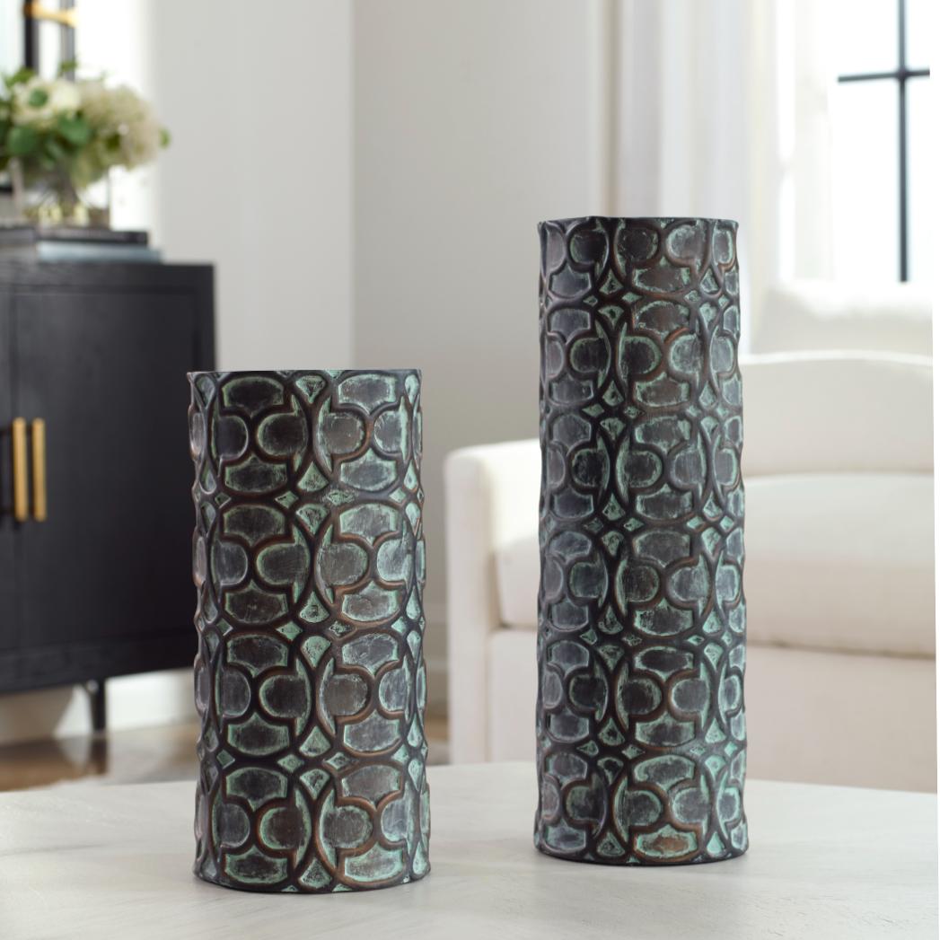 Baltra Bronze Patina Vases - Set of 2 by Uttermost