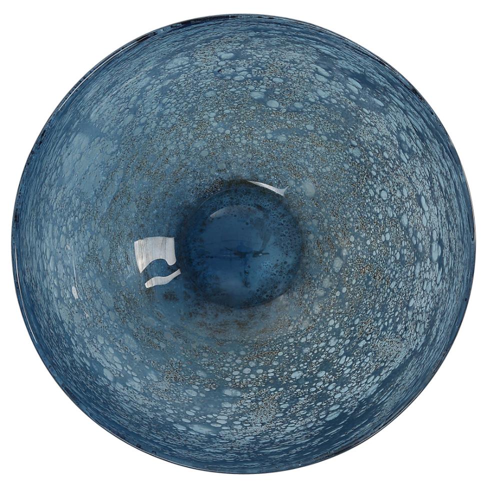 Genovesa Aqua Glass Bowl by Uttermost