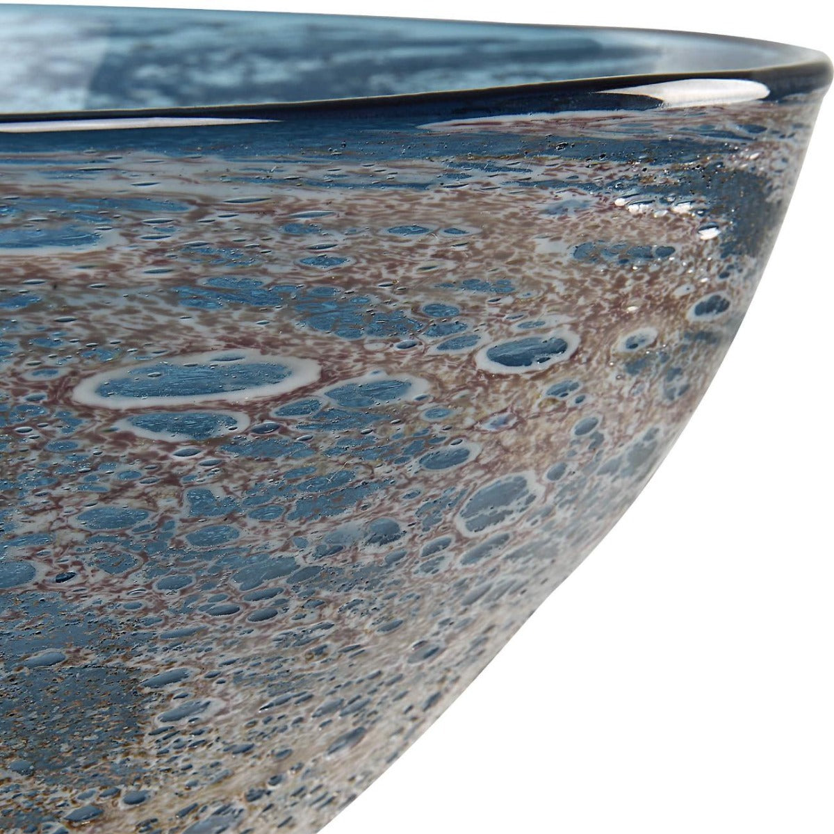 Genovesa Aqua Glass Bowl by Uttermost