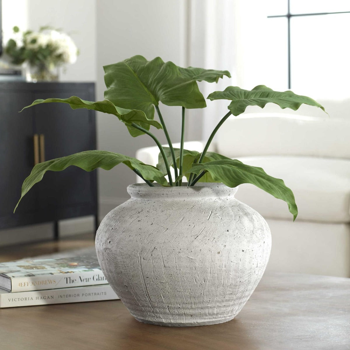 Floreana Round White Vase by Uttermost