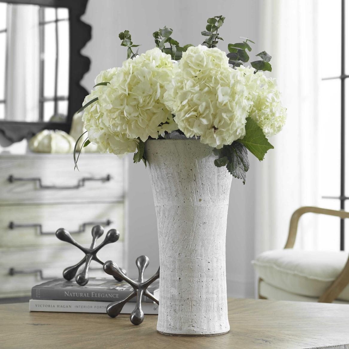 Floreana Tall White Vase by Uttermost
