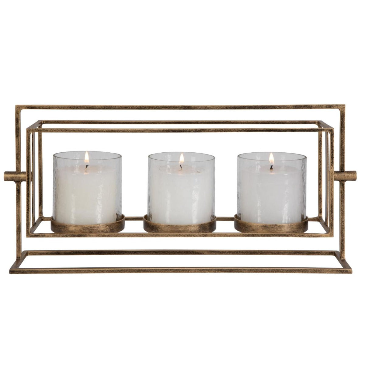 Wenman Gold Triple Candleholder by Uttermost