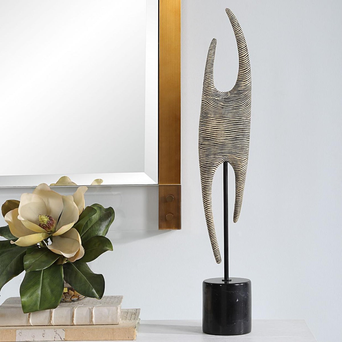 Pochette Ribbed Abstract Sculpture by Uttermost