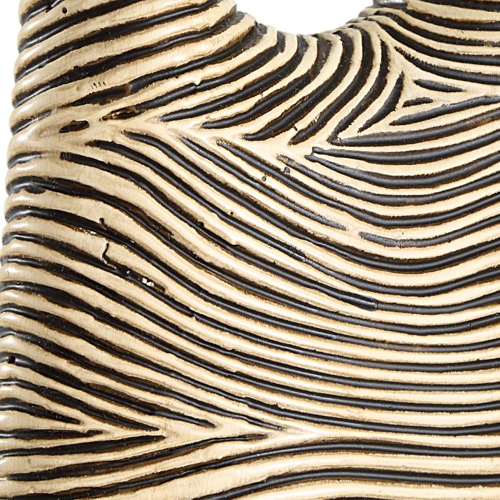 Pochette Ribbed Abstract Sculpture by Uttermost