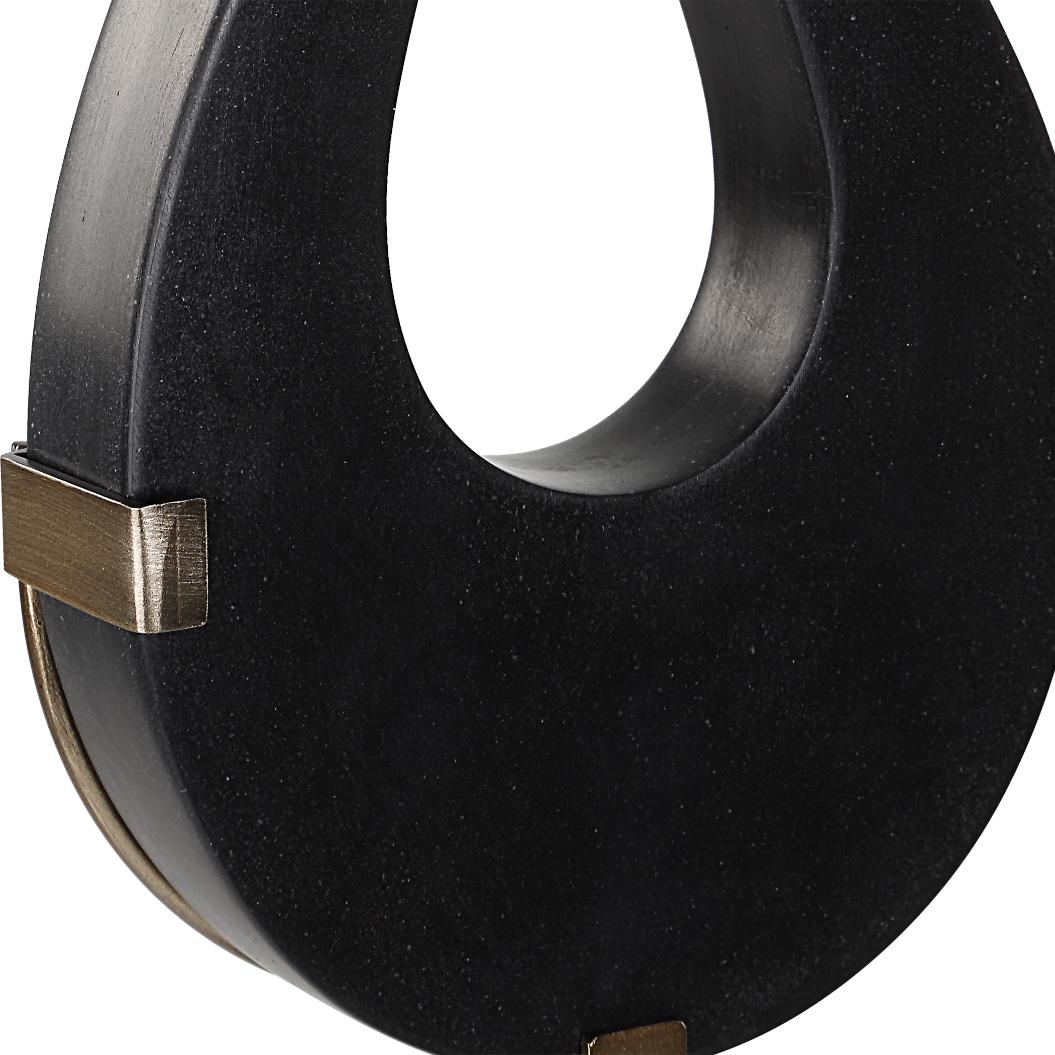 Abstract Flame Sculptures in Black - Set of 2 by Uttermost
