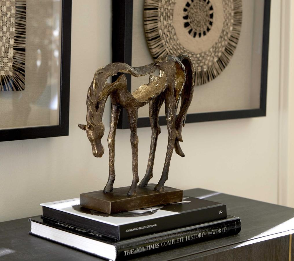Openly Grazing Horse Sculpture by Uttermost