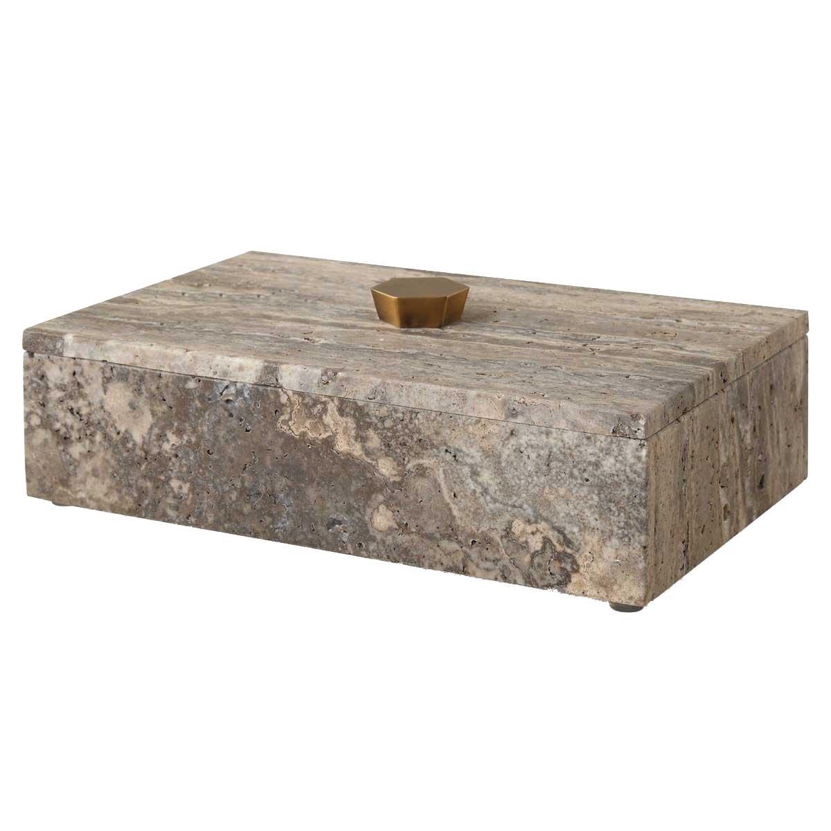 Griseus Travertine Stone Box by Uttermost