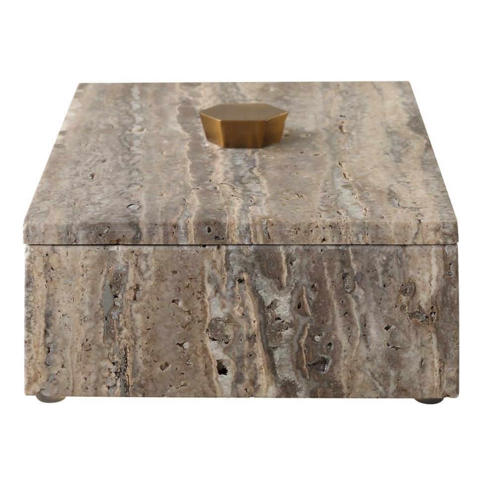 Griseus Travertine Stone Box by Uttermost