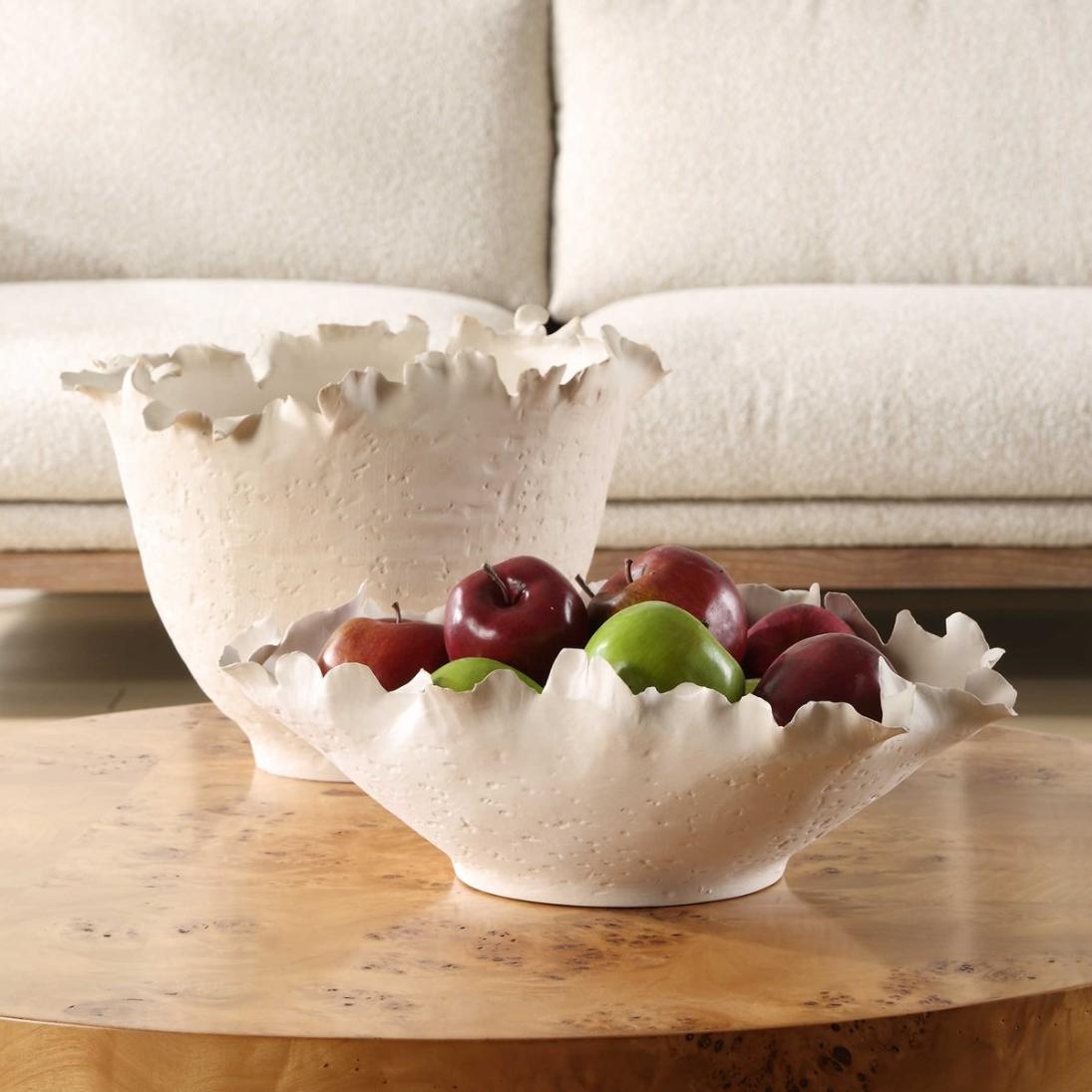 Blossom Short Off-White Bowl by Uttermost