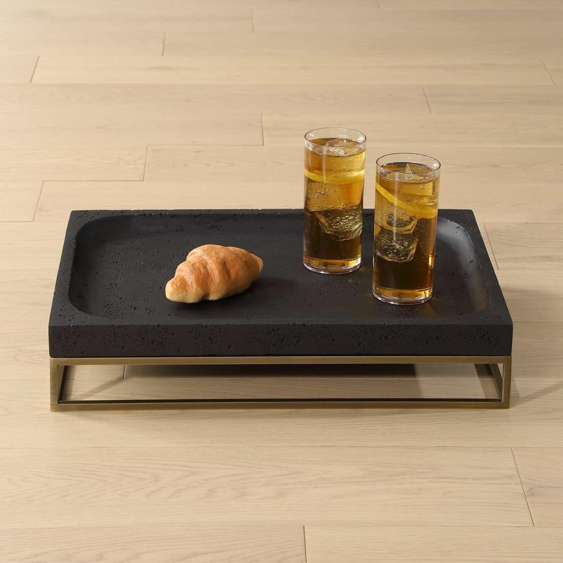 Shadowstone Cast Black Tray by Uttermost