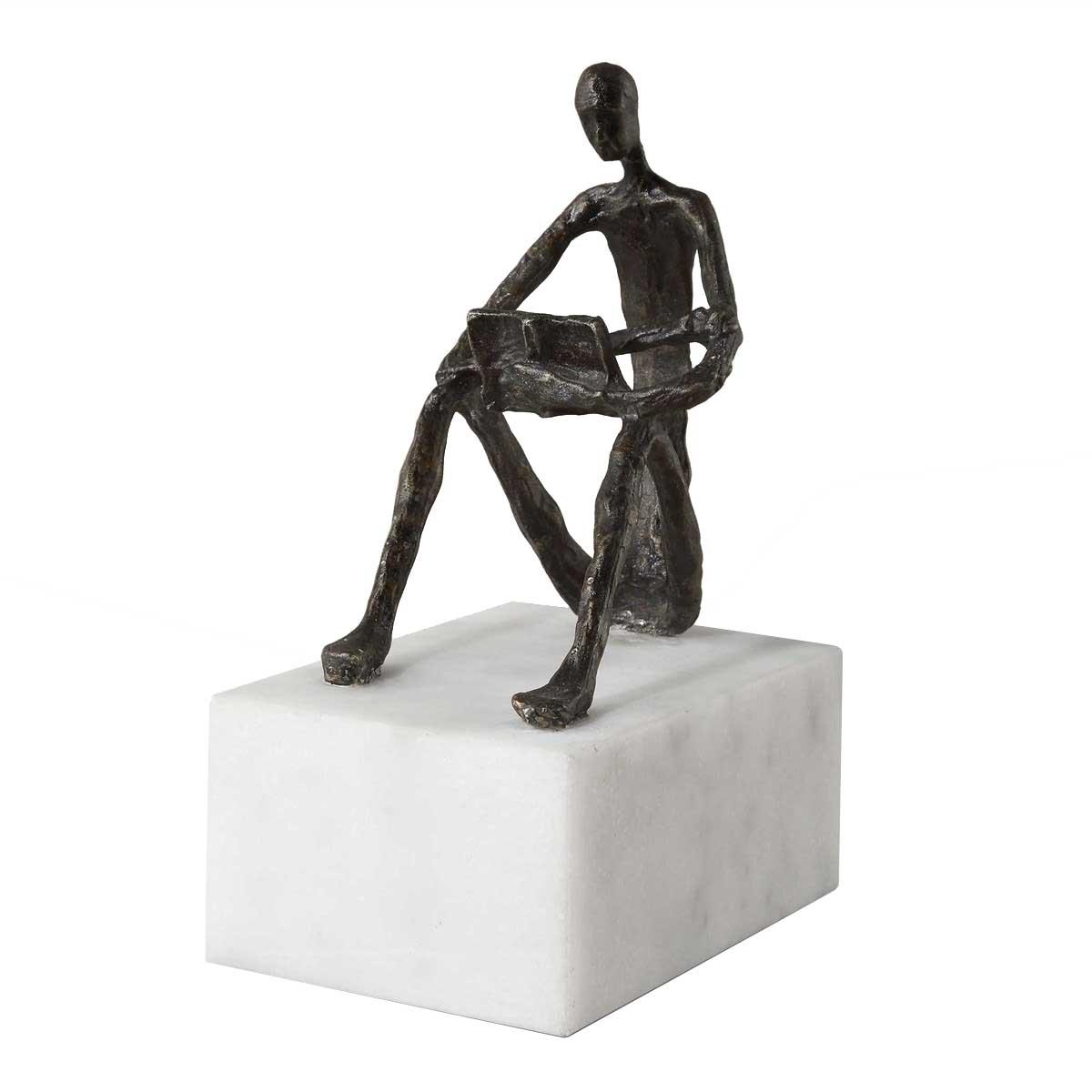 Sit Back, Relax And Read, Iron Sculpture by Uttermost