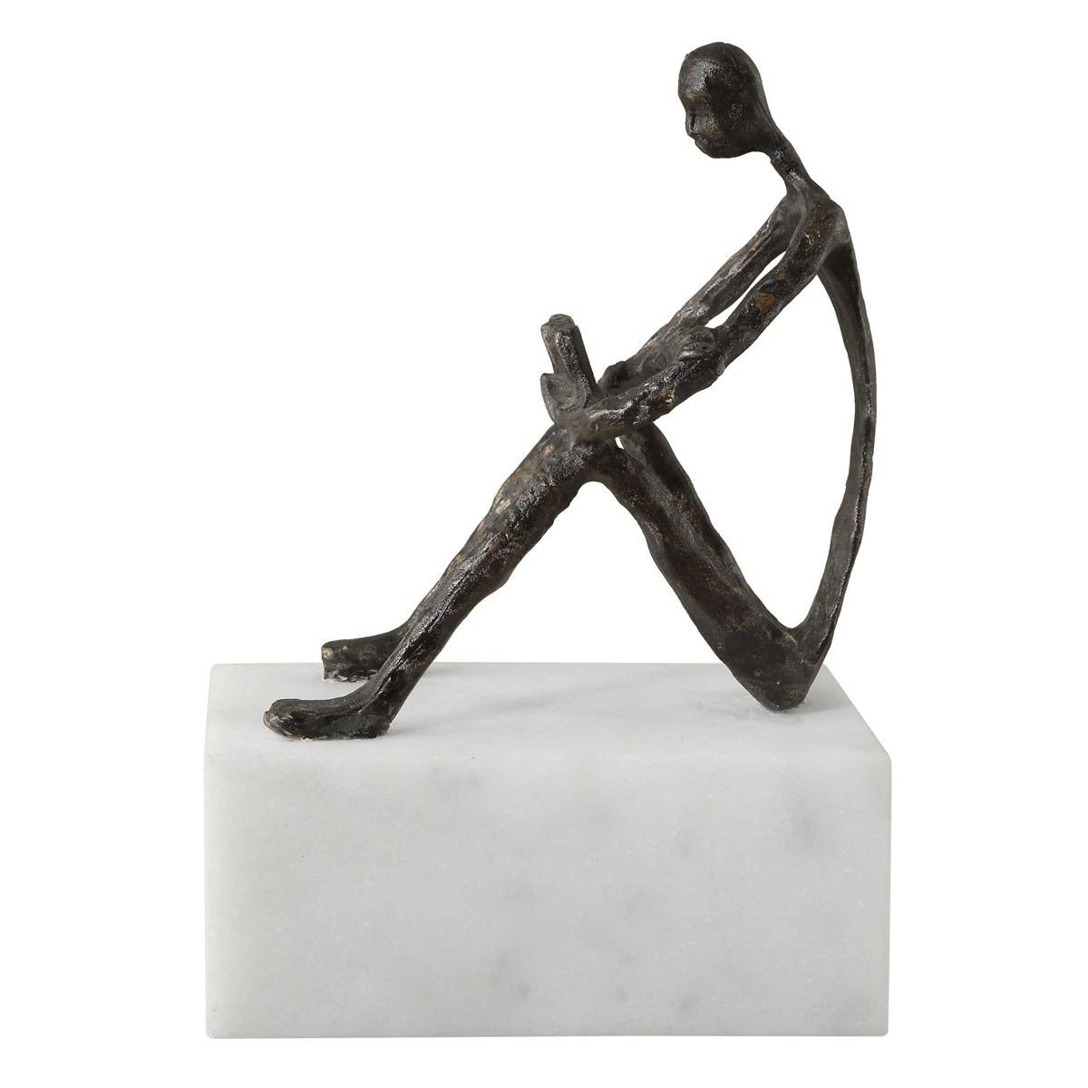 Sit Back, Relax And Read, Iron Sculpture by Uttermost