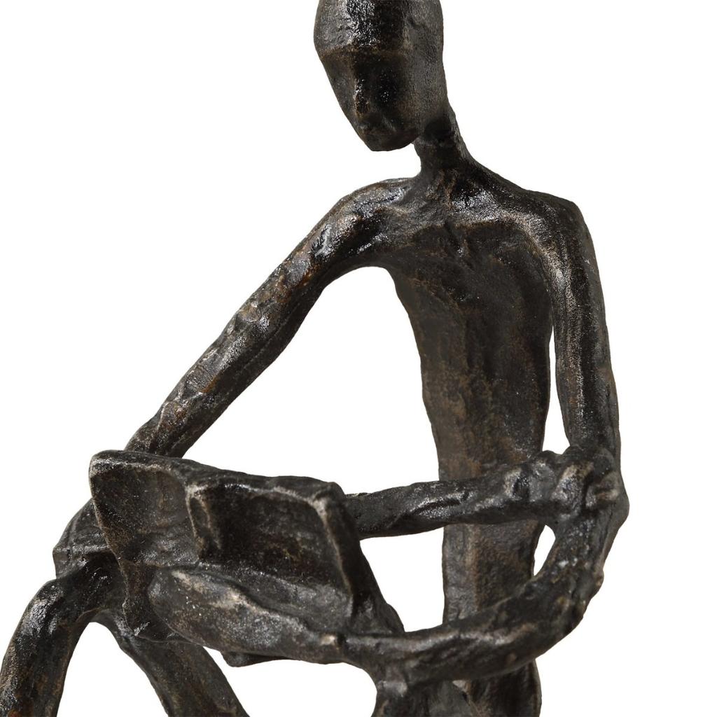 Sit Back, Relax And Read, Iron Sculpture by Uttermost