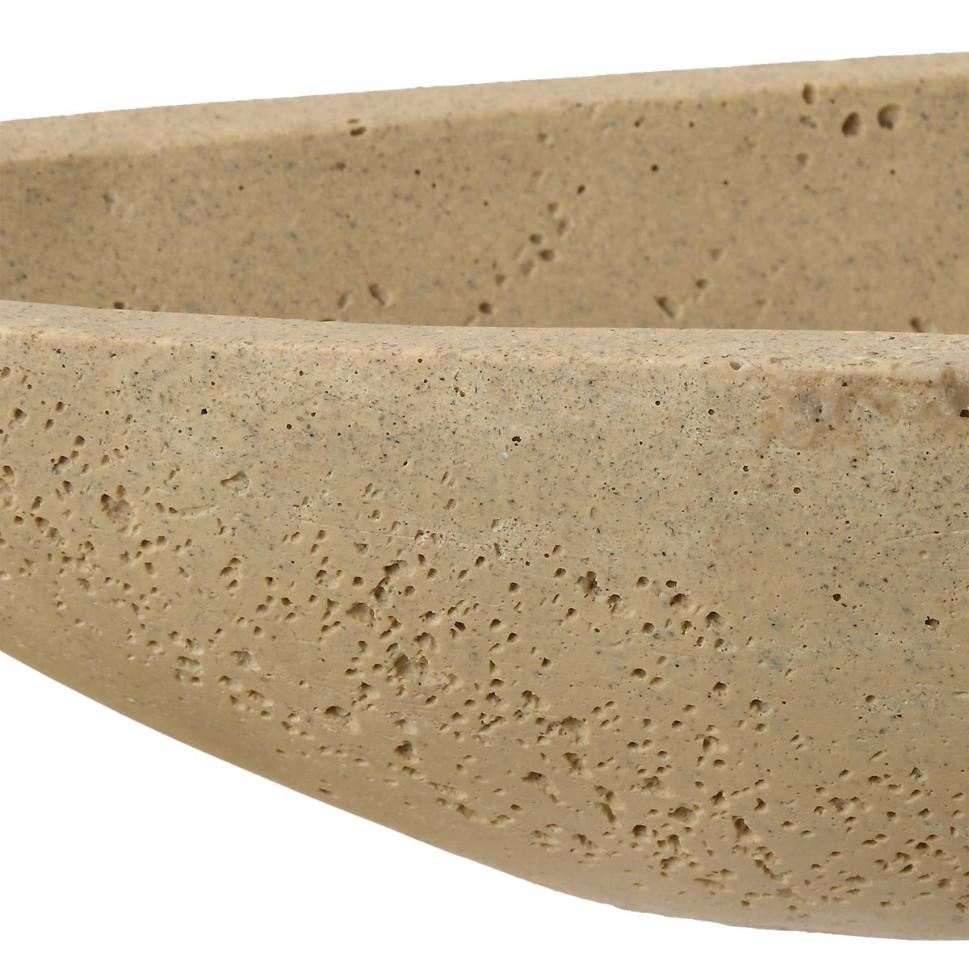 Vessel Cast Ivory Canoe Bowl by Uttermost
