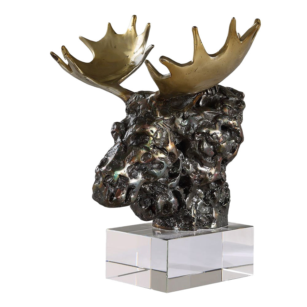 Moose Bust Sculpture by Uttermost