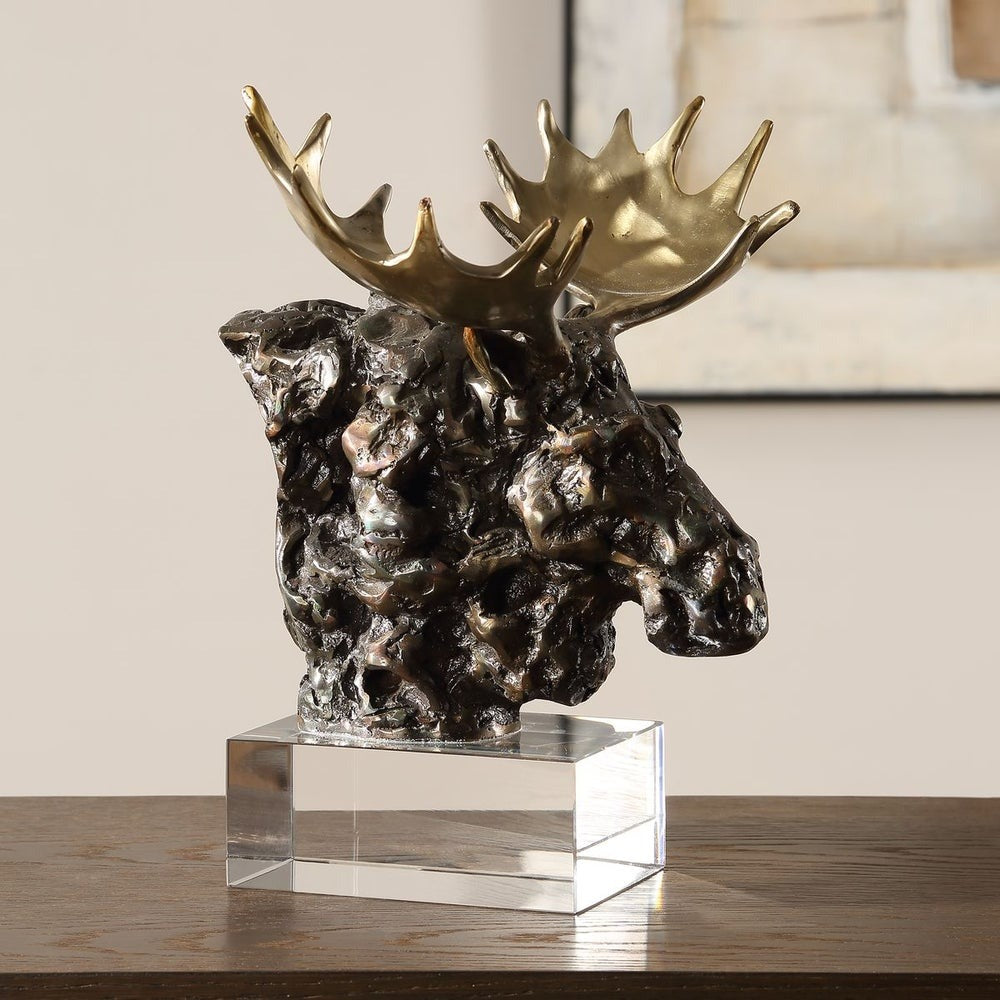 Moose Bust Sculpture by Uttermost