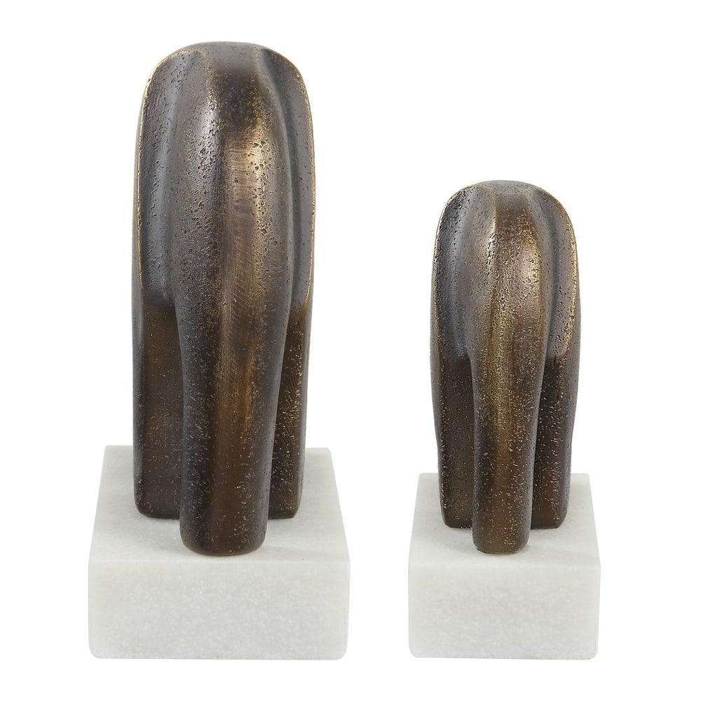 Timeless Tusk Elephant Sculptures in Bronze - Set of 2 by Uttermost