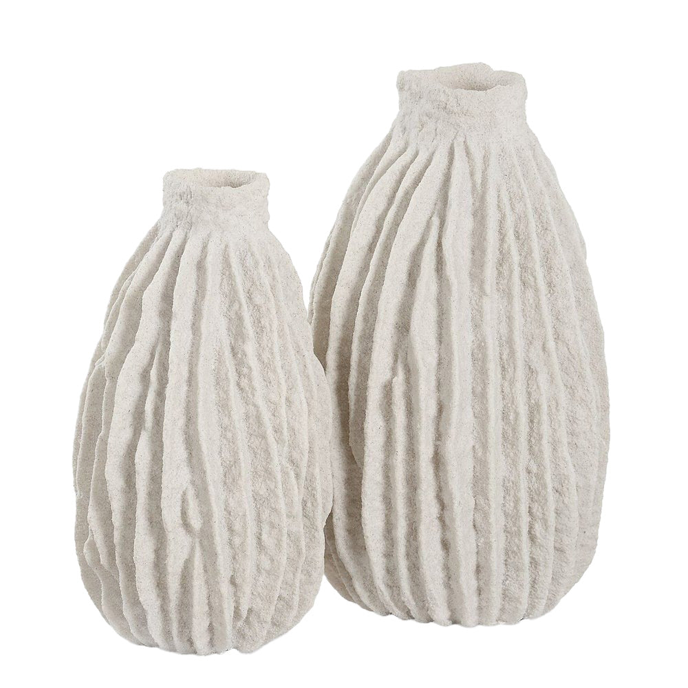 Ivory Ridge Vases Set of 2 by Uttermost