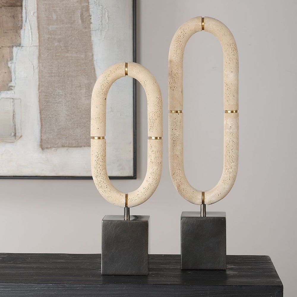 Oval Fusion Sculptures Set of 2 by Uttermost