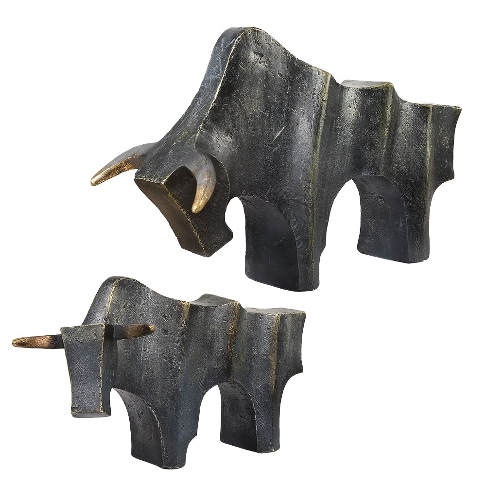 Regal Bull Sculptures Set of 2 by Uttermost